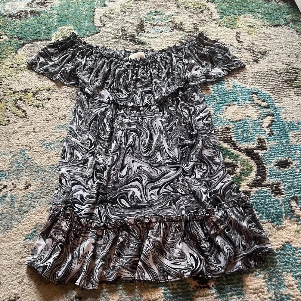 Sheer off the shoulder Michael Kors blouse